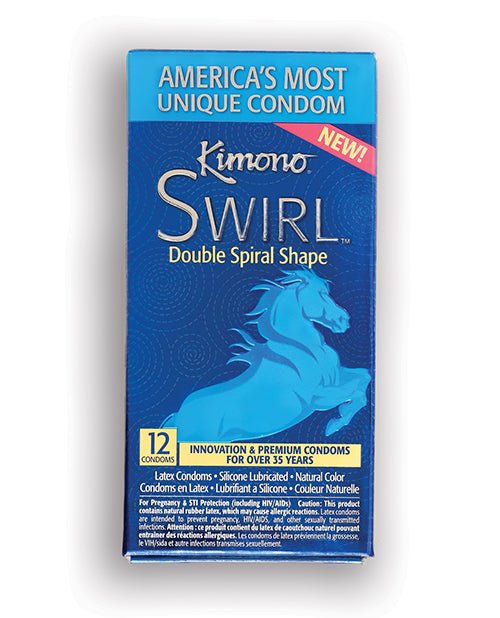 Paradise Marketing 1616903812 Kimono Swirl Condoms, Latex, 12 Count