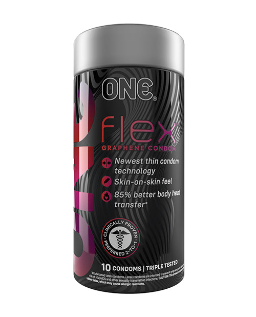 Paradise Marketing 1131010 One Flex Graphene Condoms, Pack of 10, Ultra Thin