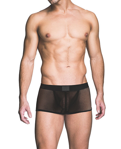 Prowler RED Fishnet Ass-less Trunk, Black – Large (32-34" Waist)