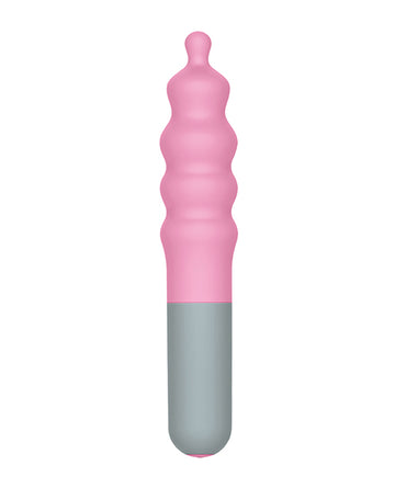 Rock Candy Bubble Gusher Stimulator - Pink - Grey - 7 Vibration Patterns