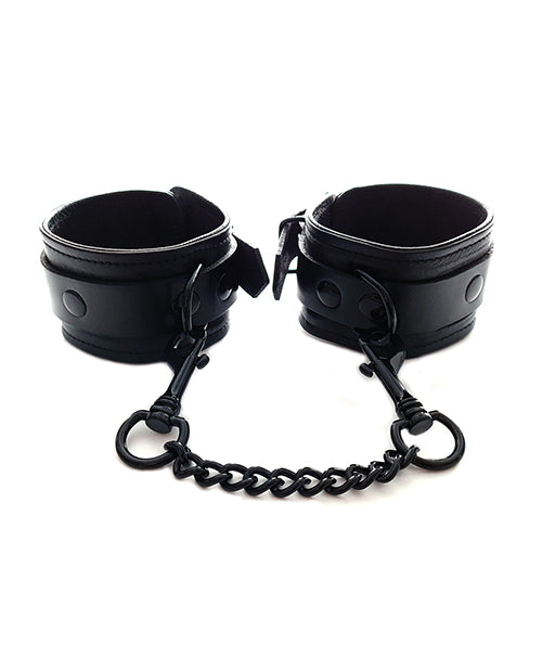 Rouge Garments Ltd RHA1046-BKBK Ankle Cuffs, Genuine Leather, Black