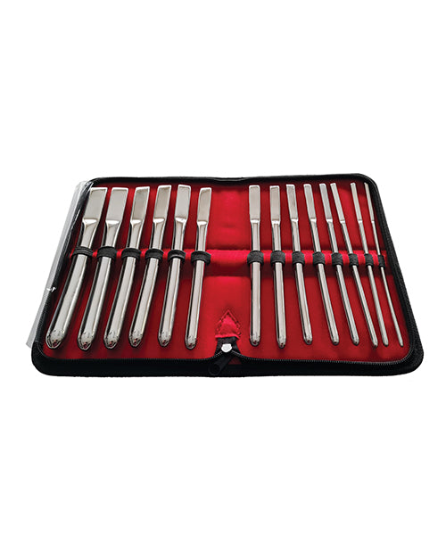 Rouge Garments Ltd Stainless Steel Hegar Uterine Dilator Set, 14-Piece, 4-17mm