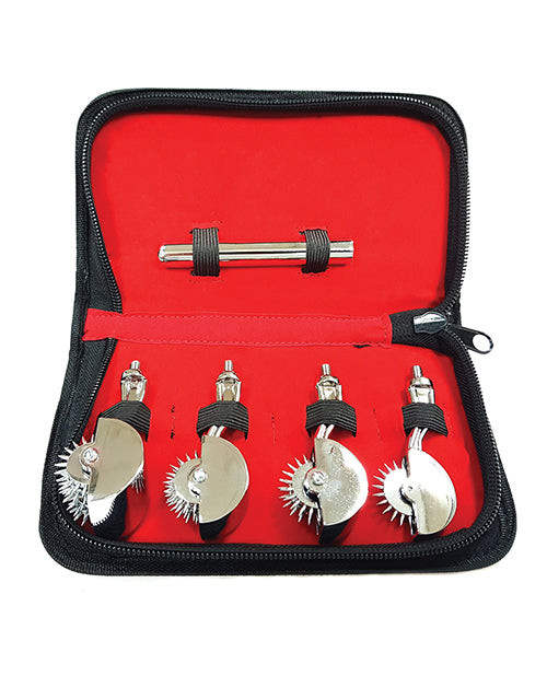 Rouge Garments Ltd RPS073 Stainless Steel Pinwheel Kit, Silver, Leather
