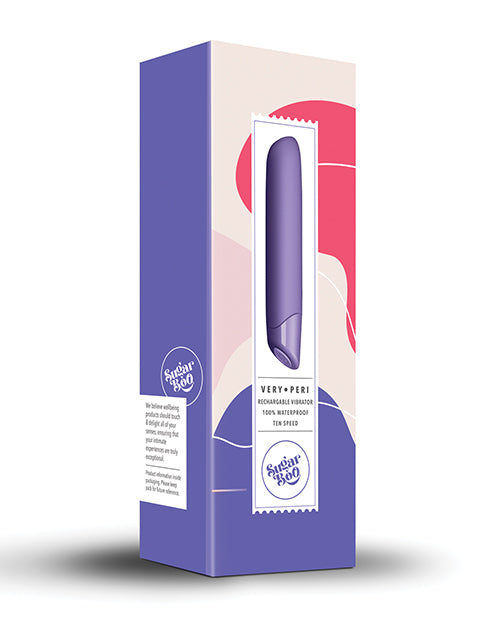 Rocks-Off Sugar Boo Very Peri Rechargeable Vibrator, Purple – 10 Functions