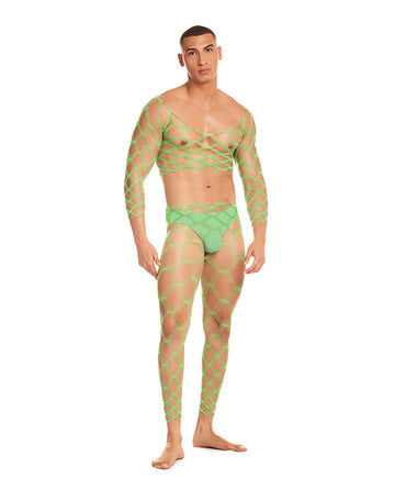 Rene Rofe and Pink Lipstick 43003-AGRN L/XL Rainbow Party 3 pc Set, Green