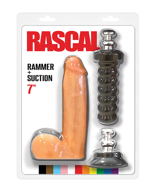 Rascal RT10042 Johnny Hazzard Realistic Dildo, 7-Inch, Silicone, Suction