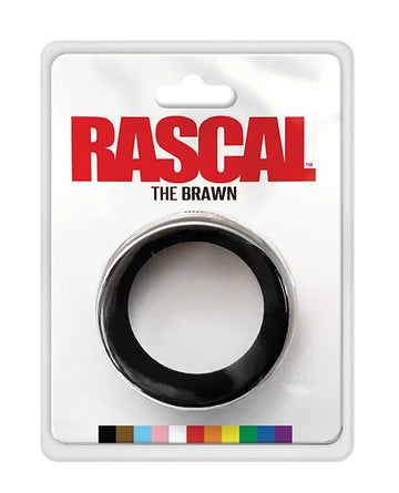 Rascal RT1060 The Brawn Silicone Cock Ring, Black, 1.75" ID