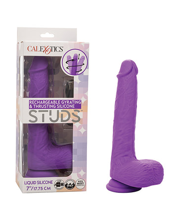 CalExotics Rechargeable Gyrating & Thrusting Silicone Studs Vibrator