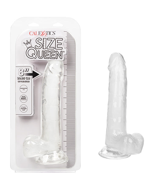 California Exotic Novelties SE-0261-00-2 Size Queen 8" Dildo, Clear TPR
