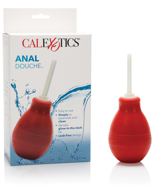 CalExotics SE-0379-11-3 Anal Douche, Red, Glow-in-the-dark Applicator