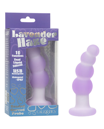 California Exotic Novelties Lavender Haze Beaded Curved Probe – 10 Functions