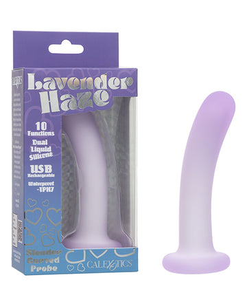 California Exotic Novelties Lavender Haze Slender Curved Probe, 10-Function