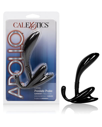 California Exotic Novelties SE-0409-30-2 Apollo Curved Prostate Probe, Black