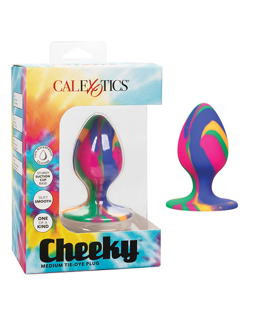 California Exotic Novelties Cheeky Medium Tie-Dye Plug, Body-Safe Silicone