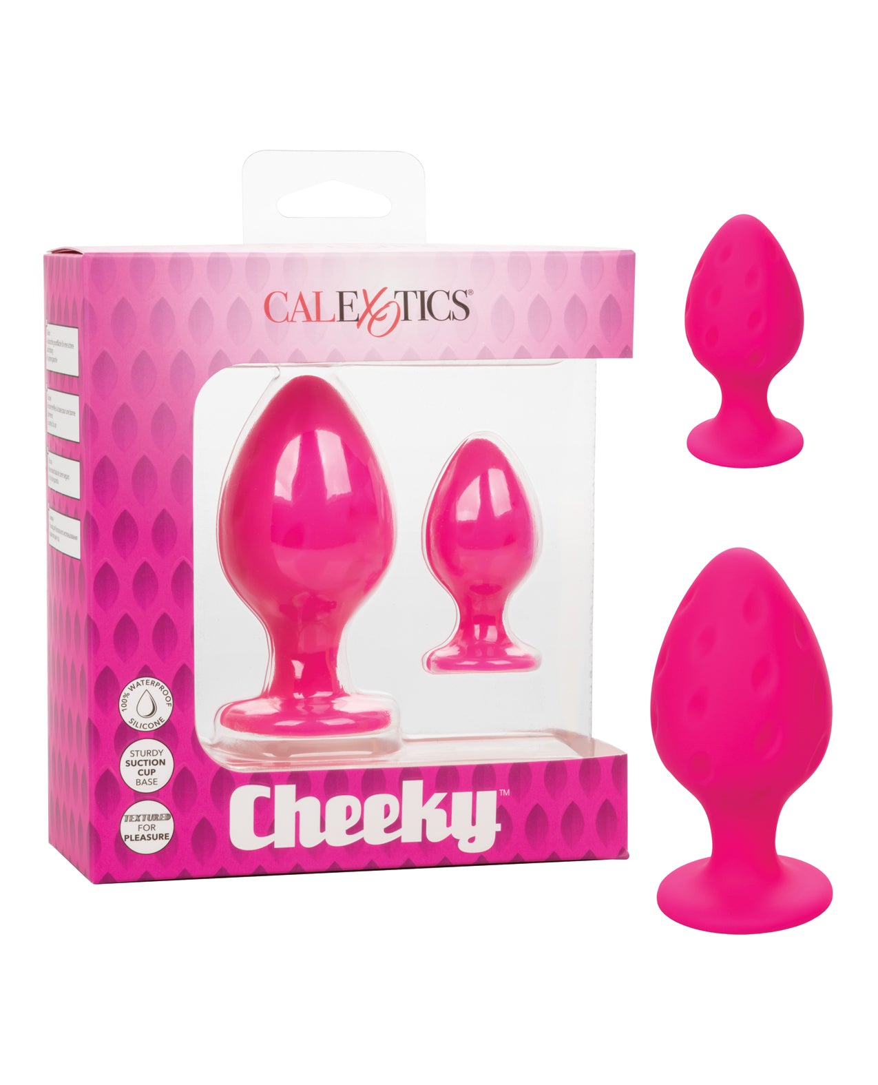 California Exotic Novelties SE-0440-10-3 Cheeky Butt Plug, Pink, 2 Sizes