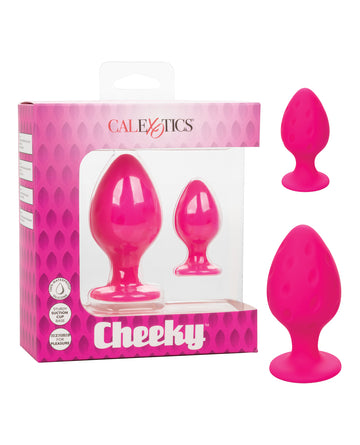 California Exotic Novelties SE-0440-10-3 Cheeky Butt Plug, Pink, 2 Sizes