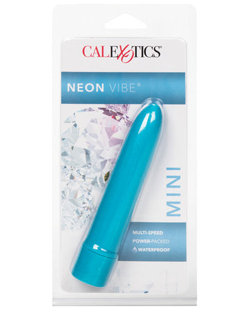 California Exotic Novelties SE-0542-12-2 Mini Neon Vibe, Blue, 4.5" Vibrator