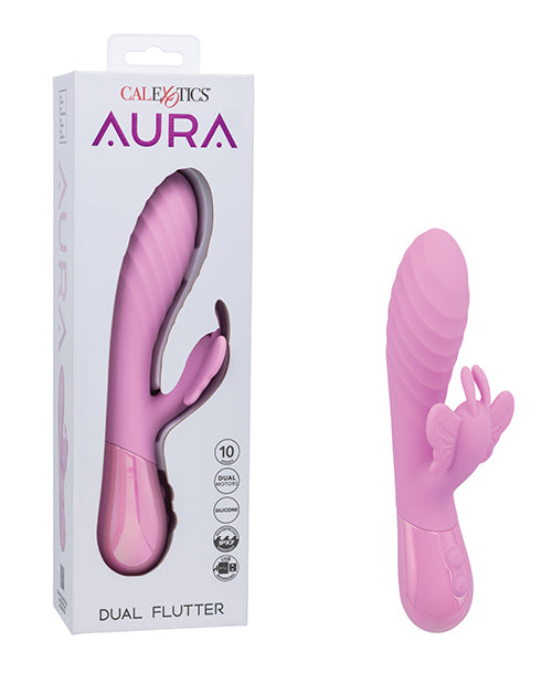 California Exotic Novelties Aura Dual Flutter Rechargeable Silicone Massager