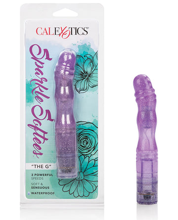 California Exotic Novelties Sparkle Softees G-Spot Purple Jelly Vibrator