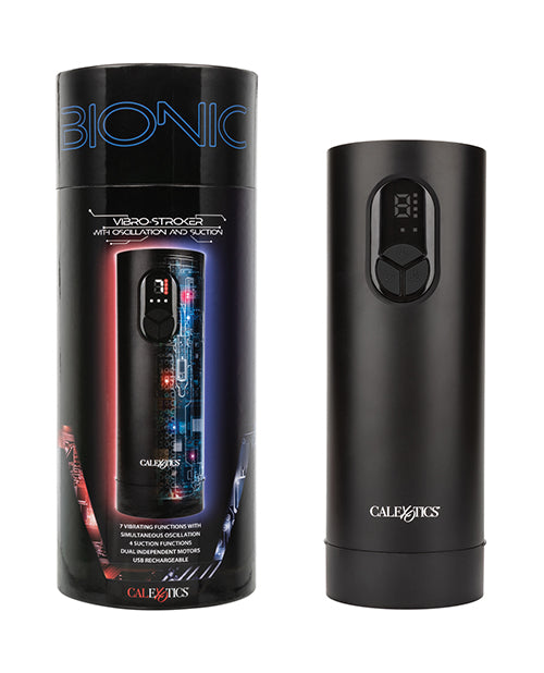 California Exotic Novelties Bionic Vibro Stroker, Oscillation & Suction, USB-C