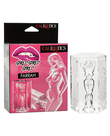 California Exotic Novelties SE-0892-10-3 Farrah Masturbator, TPE, Clear