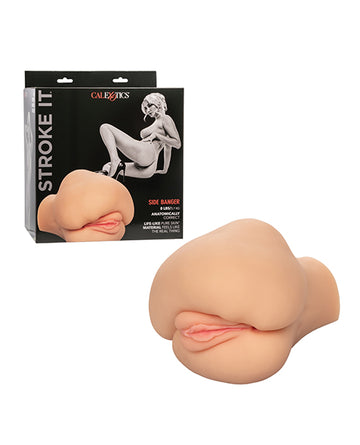 California Exotic Novelties Stroke It Side Banger, Ivory – Pure Skin TPE