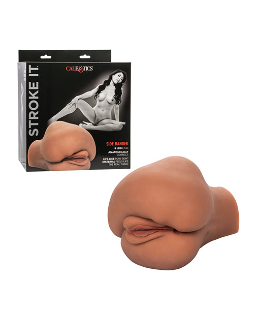 California Exotic Novelties Stroke It Side Banger, Brown TPE