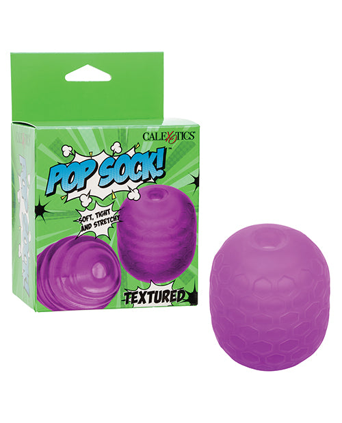 California Exotic Novelties SE-0936-05-3 Pop Sock! Textured Masturbator - Purple