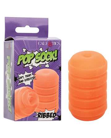 California Exotic Novelties SE-0936-25-3 Pop Sock! Ribbed Masturbator, Orange