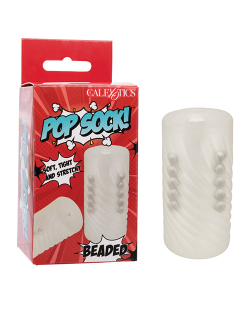 California Exotic SE-0936-34-3 Pop Sock! Beaded Stroker, Clear