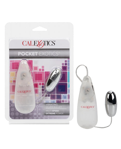 California Exotic Novelties Pocket Exotics Vibrating Silver Bullet, Multi-Speed