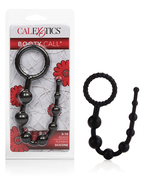 California Exotic Novelties SE-1197-00-2 Booty Call X-10 Beads, Black Silicone
