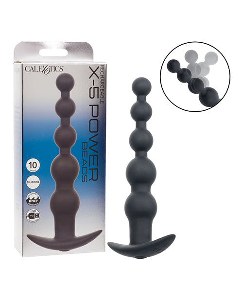 California Exotic Novelties X-5 Power Beads, Silicone, 10 Speeds, IPX7