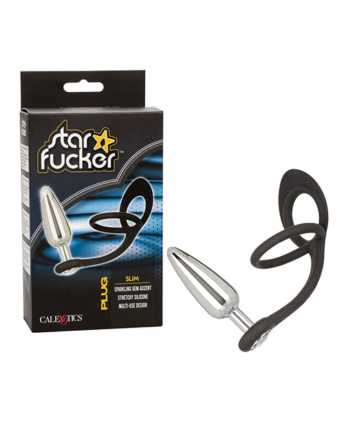 California Exotic Novelties Star Fucker Slim Gem Plug - Black