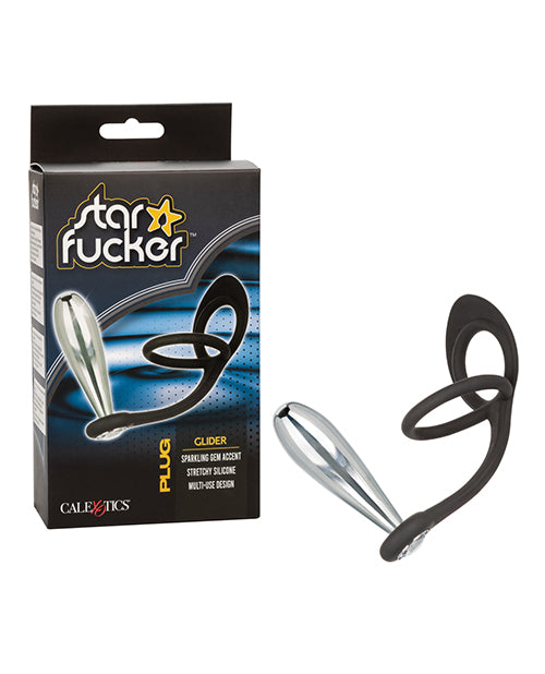 California Exotic Novelties Star Fucker Glider Gem Plug & Enhancer, Black