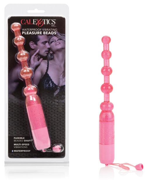 California Exotic Novelties Vibrating Pleasure Beads Waterproof, Pink