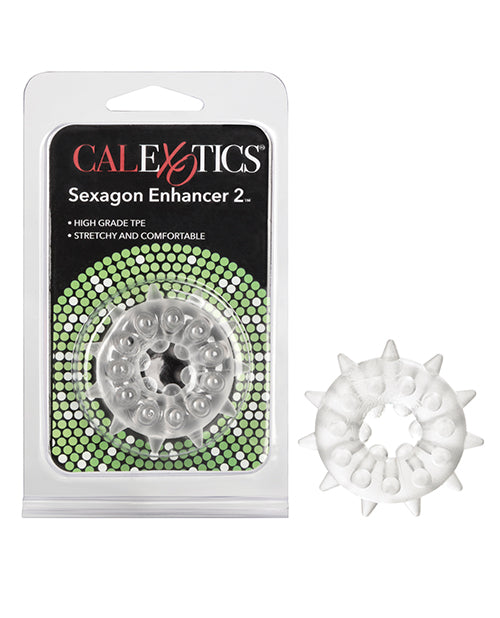 California Exotic Novelties SE-1398-20-2 Sexagon Enhancer 2, Clear TPE Stretchy