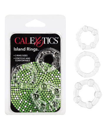 California Exotic Novelties SE-1429-00-2 Island Rings, Trio TPR, Clear