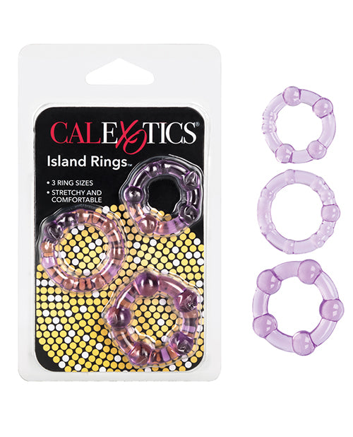 California Exotic Novelties SE-1429-14 Island Rings, Purple TPR Trio