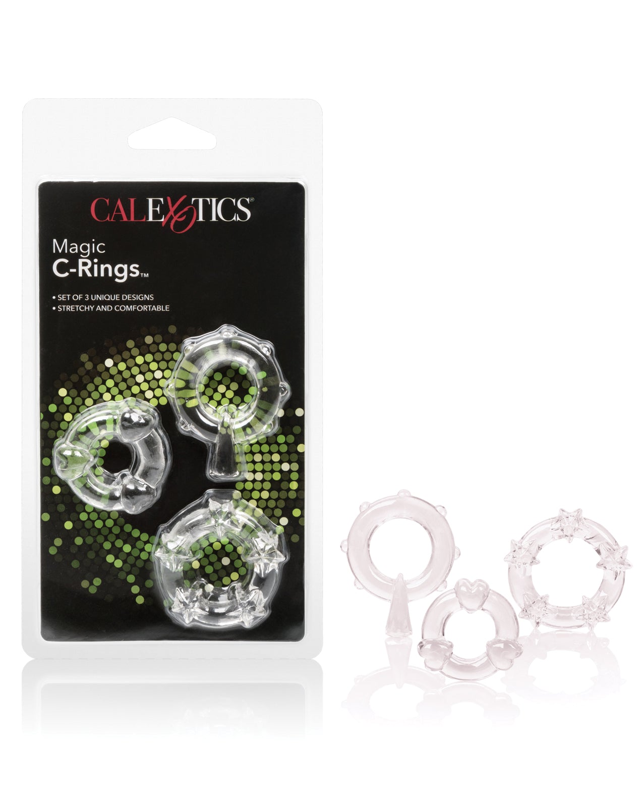 California Exotic Novelties SE-1429-25-2 Magic C Rings, Clear, 3-Pack