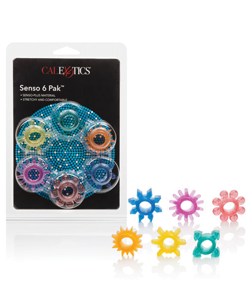 California Exotic Novelties SE-1432-00-2 Senso 6 Pack Rings, Assorted TPR