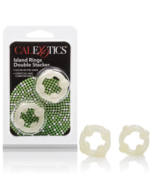 California Exotic Novelties SE-1437-00-2 Island Rings Double Stacker, Glow