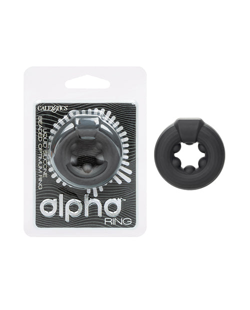 California Exotic Novelties Alpha Beaded Silicone Ring - Black
