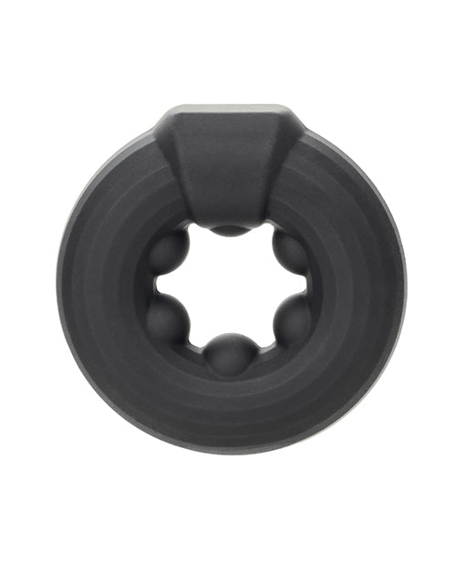California Exotic Novelties Alpha Beaded Silicone Ring - Black