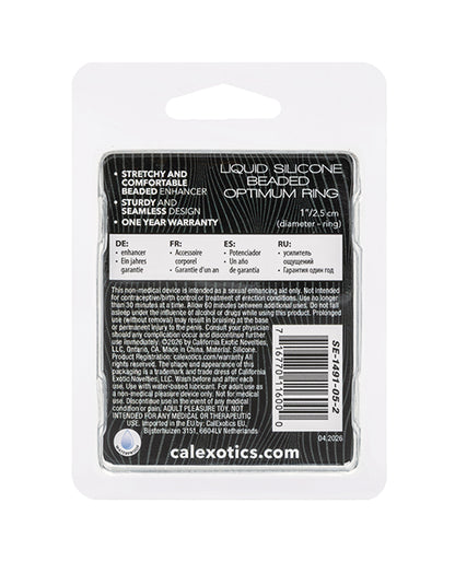 California Exotic Novelties Alpha Beaded Silicone Ring - Black