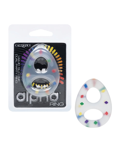 California Exotic Novelties SE-1491-19-2 Alpha Liquid Silicone Dual Party Ring