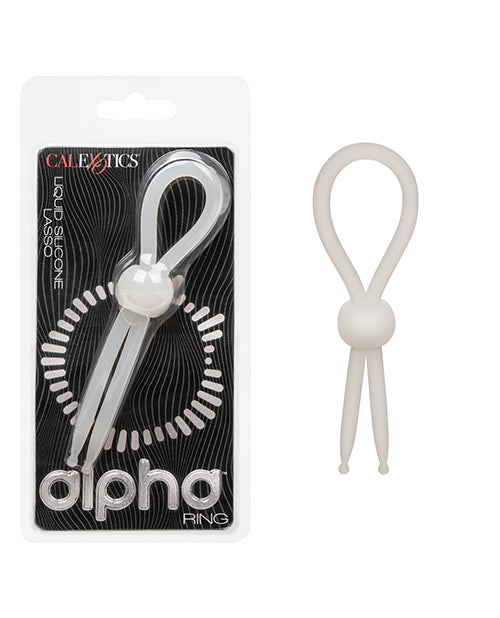 California Exotic Novelties SE-1492-25-2 Alpha Lasso Cock Ring, White Silicone