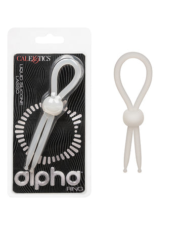 California Exotic Novelties SE-1492-25-2 Alpha Lasso Cock Ring, White Silicone