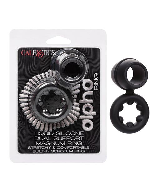 California Exotic Novelties SE-1492-50-2 Alpha Dual Magnum Ring, Black