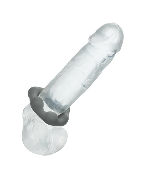 California Exotic Novelties Alpha Silicone 3-Ring Endurance Set, Grey